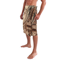 Samoa Siapo Mamanu Lavalava Plumeria Mocha Motifs LT7 - Polynesian Pride