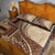 Samoa Siapo Mamanu Quilt Bed Set Plumeria Mocha Motifs