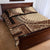 Samoa Siapo Mamanu Quilt Bed Set Plumeria Mocha Motifs