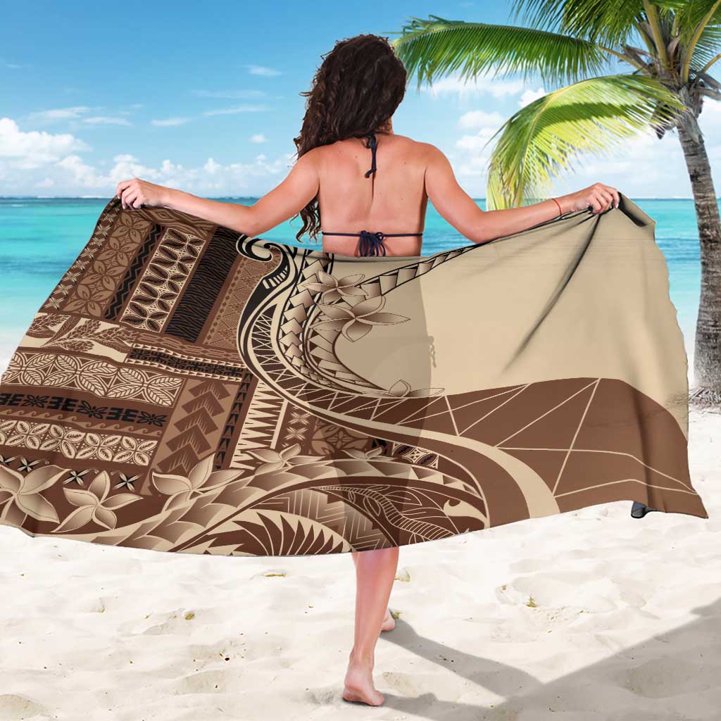 Samoa Siapo Mamanu Sarong Plumeria Mocha Motifs LT7 - Polynesian Pride
