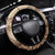 Samoa Siapo Mamanu Steering Wheel Cover Plumeria Mocha Motifs