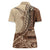 Samoa Siapo Mamanu Women Polo Shirt Plumeria Mocha Motifs