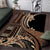 Samoa Siapo Mamanu Area Rug Plumeria Black Motifs