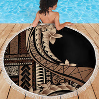 Samoa Siapo Mamanu Beach Blanket Plumeria Black Motifs LT7 - Polynesian Pride