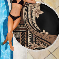Samoa Siapo Mamanu Beach Blanket Plumeria Black Motifs LT7 - Polynesian Pride