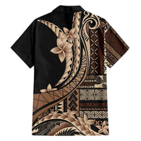 Samoa Siapo Mamanu Hawaiian Shirt Plumeria Black Motifs LT7 - Polynesian Pride