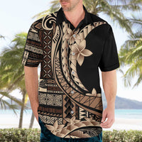 Samoa Siapo Mamanu Hawaiian Shirt Plumeria Black Motifs LT7 - Polynesian Pride