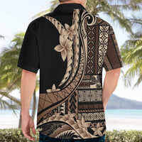 Samoa Siapo Mamanu Hawaiian Shirt Plumeria Black Motifs LT7 - Polynesian Pride