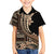 Samoa Siapo Mamanu Kid Hawaiian Shirt Plumeria Black Motifs