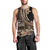 Samoa Siapo Mamanu Men Tank Top Plumeria Black Motifs