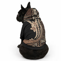 Samoa Siapo Mamanu Pet Hoodie Plumeria Black Motifs LT7 - Polynesian Pride