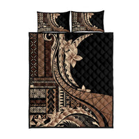 Samoa Siapo Mamanu Quilt Bed Set - Plumeria Black Motifs LT7 - Polynesian Pride