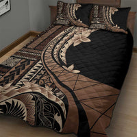 Samoa Siapo Mamanu Quilt Bed Set - Plumeria Black Motifs LT7 - Polynesian Pride