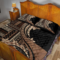Samoa Siapo Mamanu Quilt Bed Set - Plumeria Black Motifs LT7 - Polynesian Pride