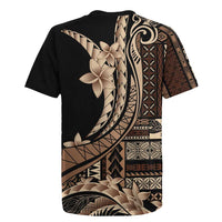 Samoa Siapo Mamanu Rugby Jersey Plumeria Black Motifs LT7 - Polynesian Pride