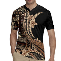 Samoa Siapo Mamanu Rugby Jersey Plumeria Black Motifs LT7 - Polynesian Pride