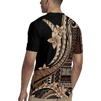 Samoa Siapo Mamanu Rugby Jersey Plumeria Black Motifs LT7 - Polynesian Pride