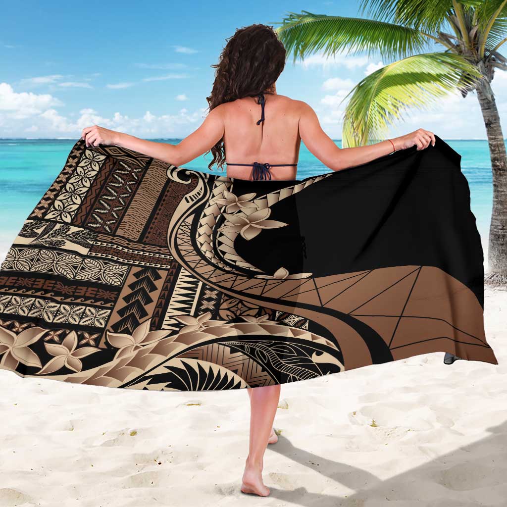 Samoa Siapo Mamanu Sarong Plumeria Black Motifs LT7 - Polynesian Pride