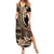 Samoa Siapo Mamanu Summer Maxi Dress Plumeria Black Motifs