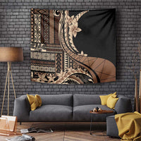 Samoa Siapo Mamanu Tapestry Plumeria Black Motifs LT7 Black - Polynesian Pride