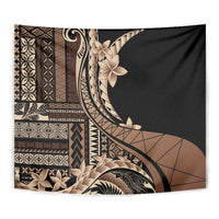 Samoa Siapo Mamanu Tapestry Plumeria Black Motifs LT7 - Polynesian Pride