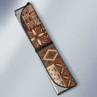 Pasifika Women's Day - Samoa Siapo Malu Tattoo Inspired Auto Sun Shade Brown LT7 - Polynesian Pride