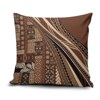 Pasifika Women's Day - Samoa Siapo Malu Tattoo Inspired Pillow Cover Brown LT7 Brown - Polynesian Pride