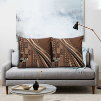 Pasifika Women's Day - Samoa Siapo Malu Tattoo Inspired Pillow Cover Brown LT7 - Polynesian Pride