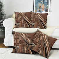 Pasifika Women's Day - Samoa Siapo Malu Tattoo Inspired Pillow Cover Brown LT7 - Polynesian Pride