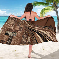 Pasifika Women's Day - Samoa Siapo Malu Tattoo Inspired Sarong Brown LT7 - Polynesian Pride