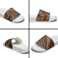 Pasifika Women's Day - Samoa Siapo Malu Tattoo Inspired Slide Sandals Brown LT7 - Polynesian Pride