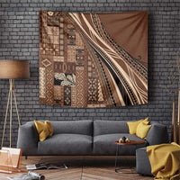 Pasifika Women's Day - Samoa Siapo Malu Tattoo Inspired Tapestry Brown LT7 Brown - Polynesian Pride