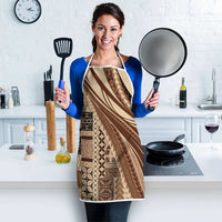 Pasifika Women's Day - Samoa Siapo Malu Tattoo Inspired Apron Beige LT7 - Polynesian Pride