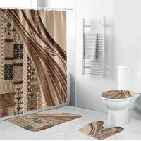 Pasifika Women's Day - Samoa Siapo Malu Tattoo Inspired Bathroom Set Beige LT7 Bathroom Set (4 pcs) Beige - Polynesian Pride