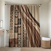 Pasifika Women's Day - Samoa Siapo Malu Tattoo Inspired Bathroom Set Beige LT7 Shower Curtain Only Beige - Polynesian Pride