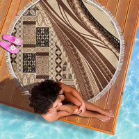 Pasifika Women's Day - Samoa Siapo Malu Tattoo Inspired Beach Blanket Beige LT7 - Polynesian Pride