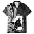 Mother's Day Family Matching Tank Maxi Dress and Hawaiian Shirt Polynesia Vintage Hibiscus - Black