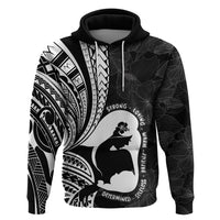 Mother's Day Hoodie Polynesia Vintage Hibiscus - Black LT7 Pullover Hoodie Black - Polynesian Pride