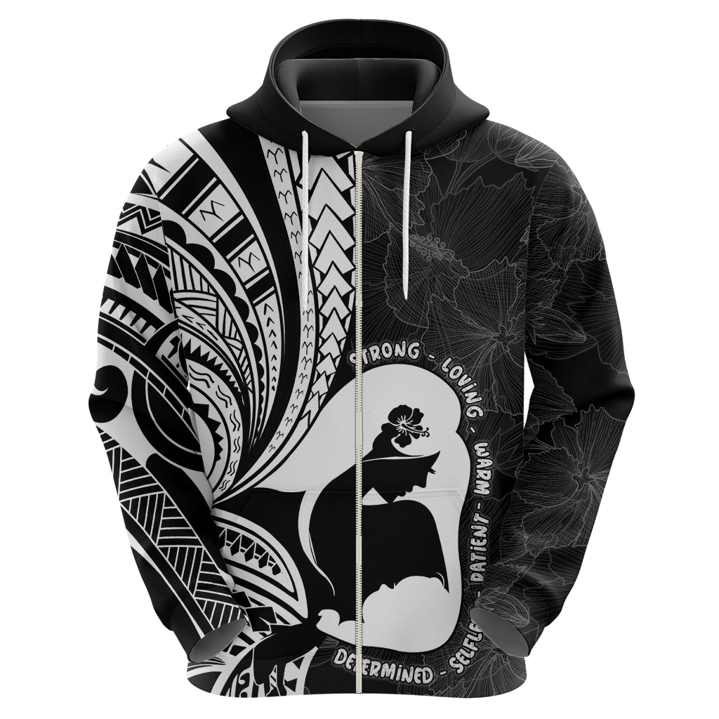Mother's Day Hoodie Polynesia Vintage Hibiscus - Black LT7 - Polynesian Pride
