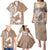 Mother's Day Family Matching Puletasi and Hawaiian Shirt Polynesia Vintage Hibiscus - Brown