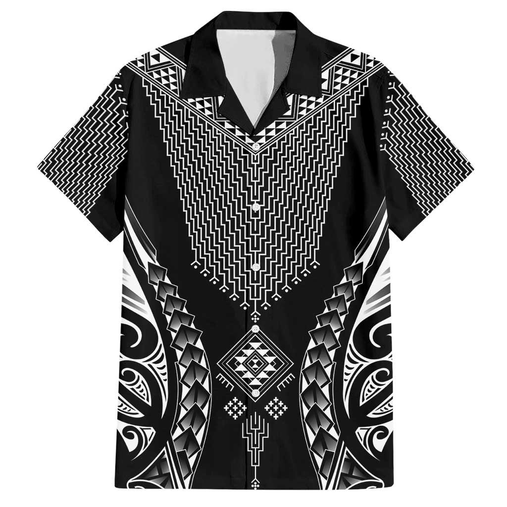 2025 Rugby Championship New Zealand Custom Hawaiian Shirt Poutama Motifs LT7 Black - Polynesian Pride