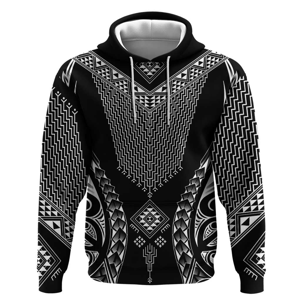 2025 Rugby Championship New Zealand Custom Hoodie Poutama Motifs LT7 Pullover Hoodie Black - Polynesian Pride