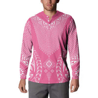 2025 Rugby Championship New Zealand Custom Button Sweatshirt Poutama Motifs - Pink Out LT7 - Polynesian Pride