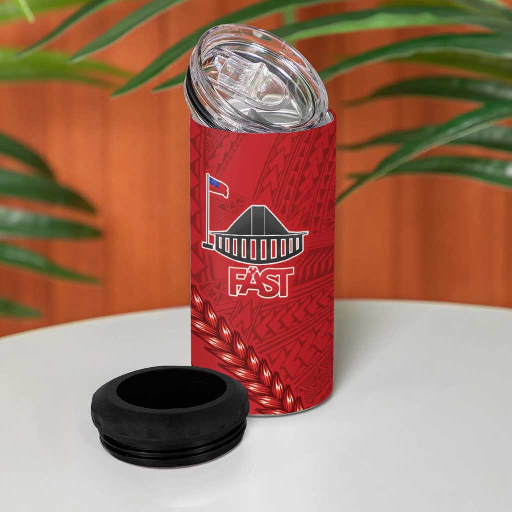 Samoa FAST Siapo 4 in 1 Can Cooler Tumbler Tatau-Ulafala Vines LT7 - Polynesian Pride