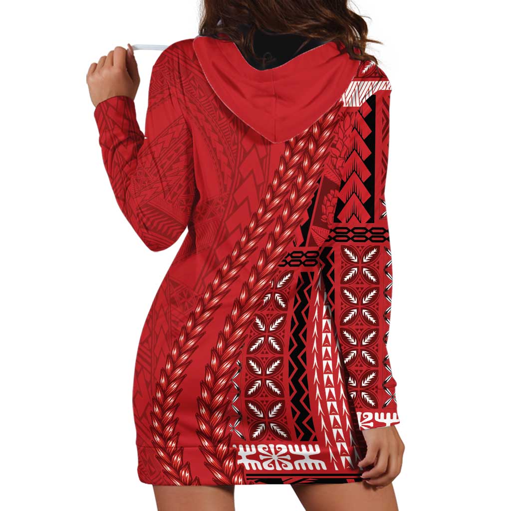Samoa FAST Siapo Hoodie Dress Tatau-Ulafala Vines LT7 - Polynesian Pride