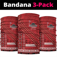 Samoa FAST Siapo Neck Gaiter Tatau-Ulafala Vines LT7 package One Size: 25*50cm Red - Polynesian Pride
