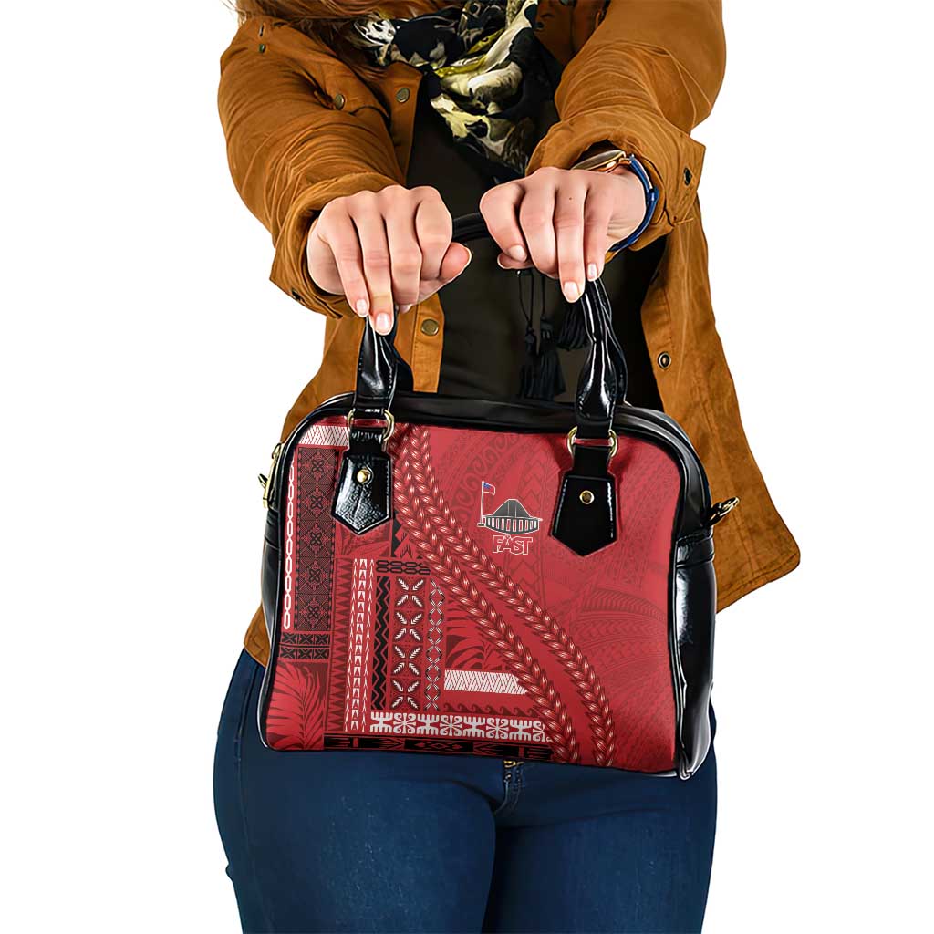 Samoa FAST Siapo Shoulder Handbag Tatau-Ulafala Vines LT7 One Size Red - Polynesian Pride