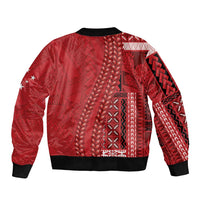 Samoa FAST Siapo Sleeve Zip Bomber Jacket Tatau-Ulafala Vines LT7 - Polynesian Pride