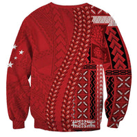 Samoa FAST Siapo Sweatshirt Tatau-Ulafala Vines LT7 - Polynesian Pride