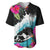 Hawaii Surfing Baseball Jersey Triple Crown Rides The Waves LT7 Black - Polynesian Pride